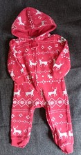 jumper Tipsy Elves 12 to 18 month Red with reindeer one piece outfit baby
