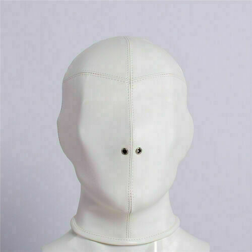 Adult unisex PU Leather Head Harness Headgear full Hooded Mask Nightclub Cosplay - Picture 2 of 10