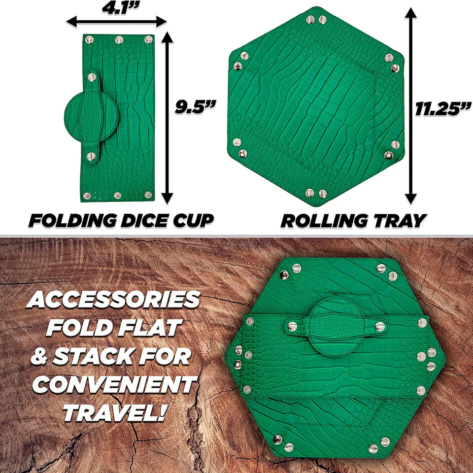 CM Bandeja Plegable para Rodar Dados y Coctelera para Dados DND Bandeja para Dados y Coctelera para Dados Foto 4 de 4