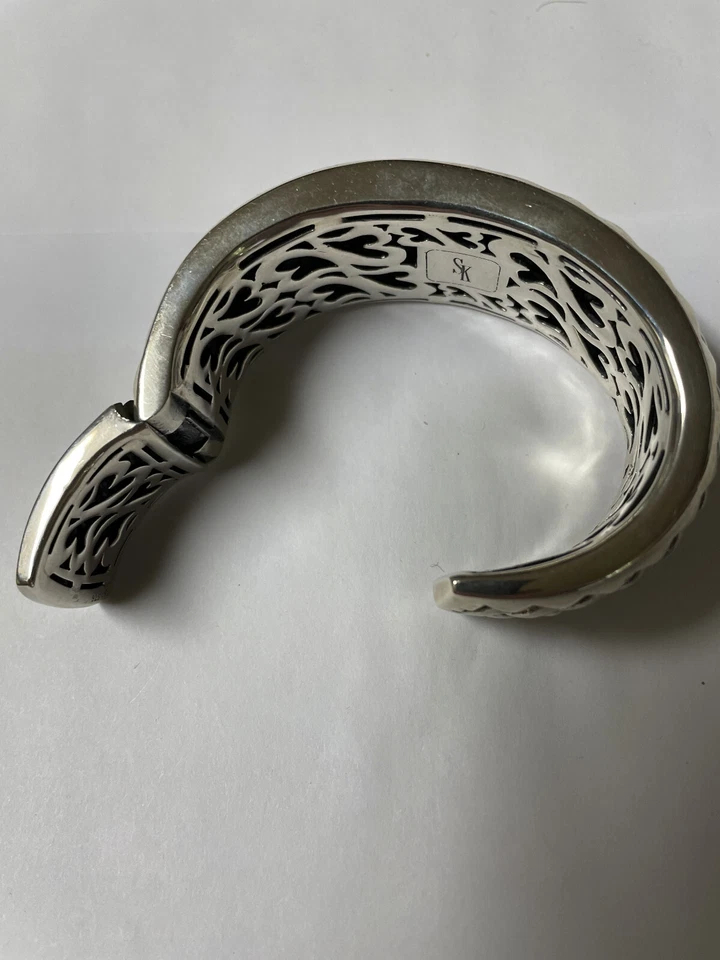 Brazalete tejido cesta esterlina Scott Kay Foto 4 de 4