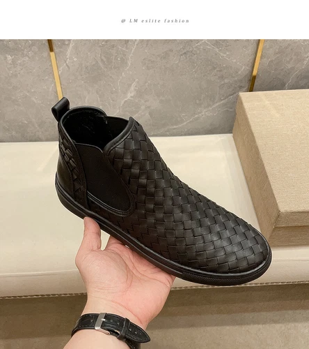 Bottega Veneta Tejido Transpirable Alto Cuero Botines para Hombre - Imagen 8 de 13