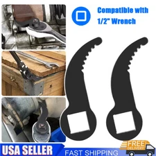 2Pc Crowbar Adapter Head Tool Adjustable Openend Wrench Pry Bar For 1/2" Ratchet