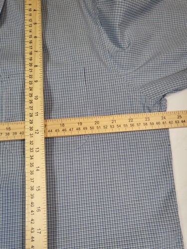 Dockers Slates Mens Shirt Button Up Large Long Sleeve Check Blue - Picture 10 of 14
