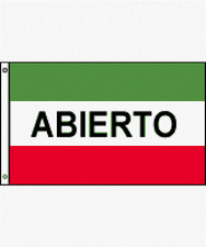 3x5 Advertising Mexican Abiertos Abierto Flag 3'x5' Banner Brass Grommets