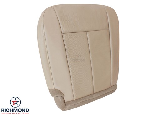 2015 Expedition Limited-Driver Side Bottom PERFORATED AC Leather Seat Cover Tan - Picture 2 of 12