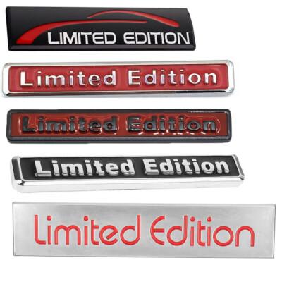 4pcs 3D Limited Edition Emblem Badge Decal Car Wheel Hub Sticker Kit