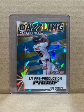 Tre Phelps 2024 Leaf Vivid Baseball 1/1 Pre Production Proof
