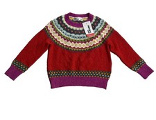 EPIC THREADS Girls Festive Holiday Sweater Size 3T, Red Multi Knit Pullover NWT