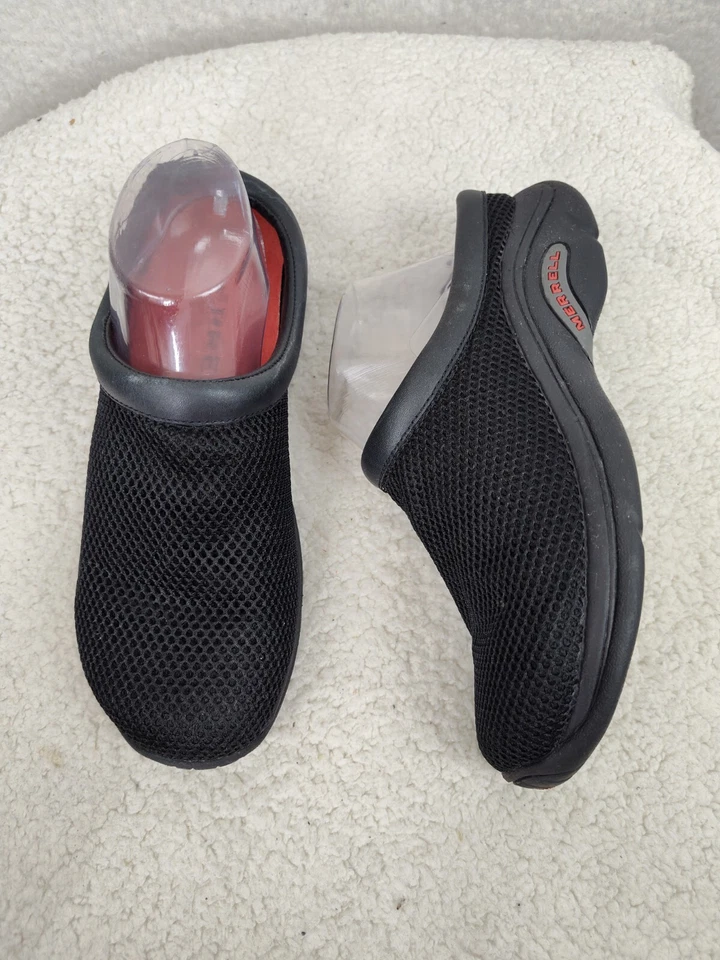 Merrell Encore Breeze Women Clog 8 Black Mesh Slide Comfort Performance Footwear - Image 4 of 4