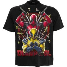 CAMISETA OFICIAL CON LICENCIA DEAD POOL WOLVERINE BULLSEYE Hit Serie de TV Game Move