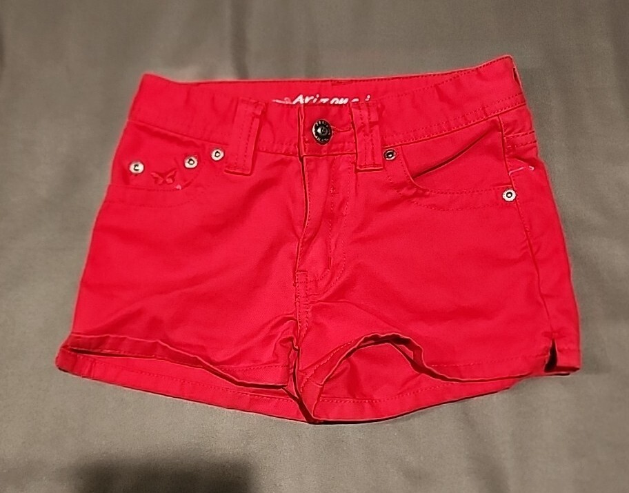 Arizona Jeans Shorts Juniors 10/Slim Red Summer Hot Pants Low Rise