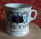Vintage Career Occupational DOCTOR Caduceus Stethoscope Profession Shaving Mug — photo 1