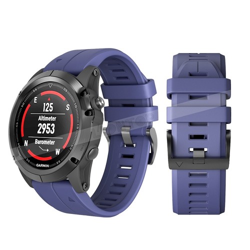 For Garmin Fenix 5 5X Plus 6 6X 7 7X Pro Sapphire Quick Fit Silicone Strap Band - Picture 24 of 88
