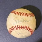 Stan Musial Enos Slaughter Signed Cardinals Baseball JSA