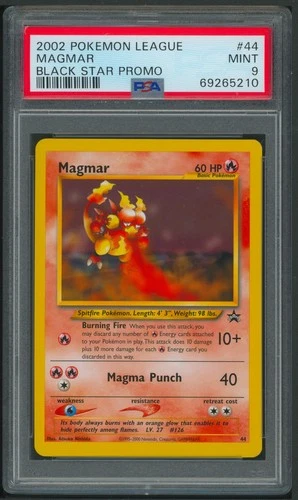 Pokémon WOTC Black Star Promo Magmar #44 PSA 9 Pokemon League