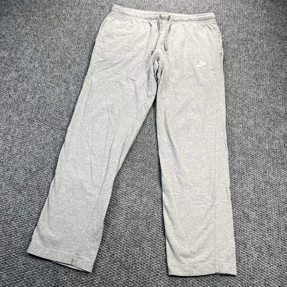 Pantalones deportivos Nike vintage para hombre XL grises tejidos bordados Swoosh cónicos Y2K Foto 2 de 4