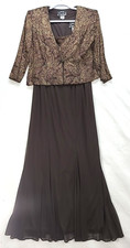 Petite Alex Evenings 6P Maxi Gown w Bandelero Mother of the Bride