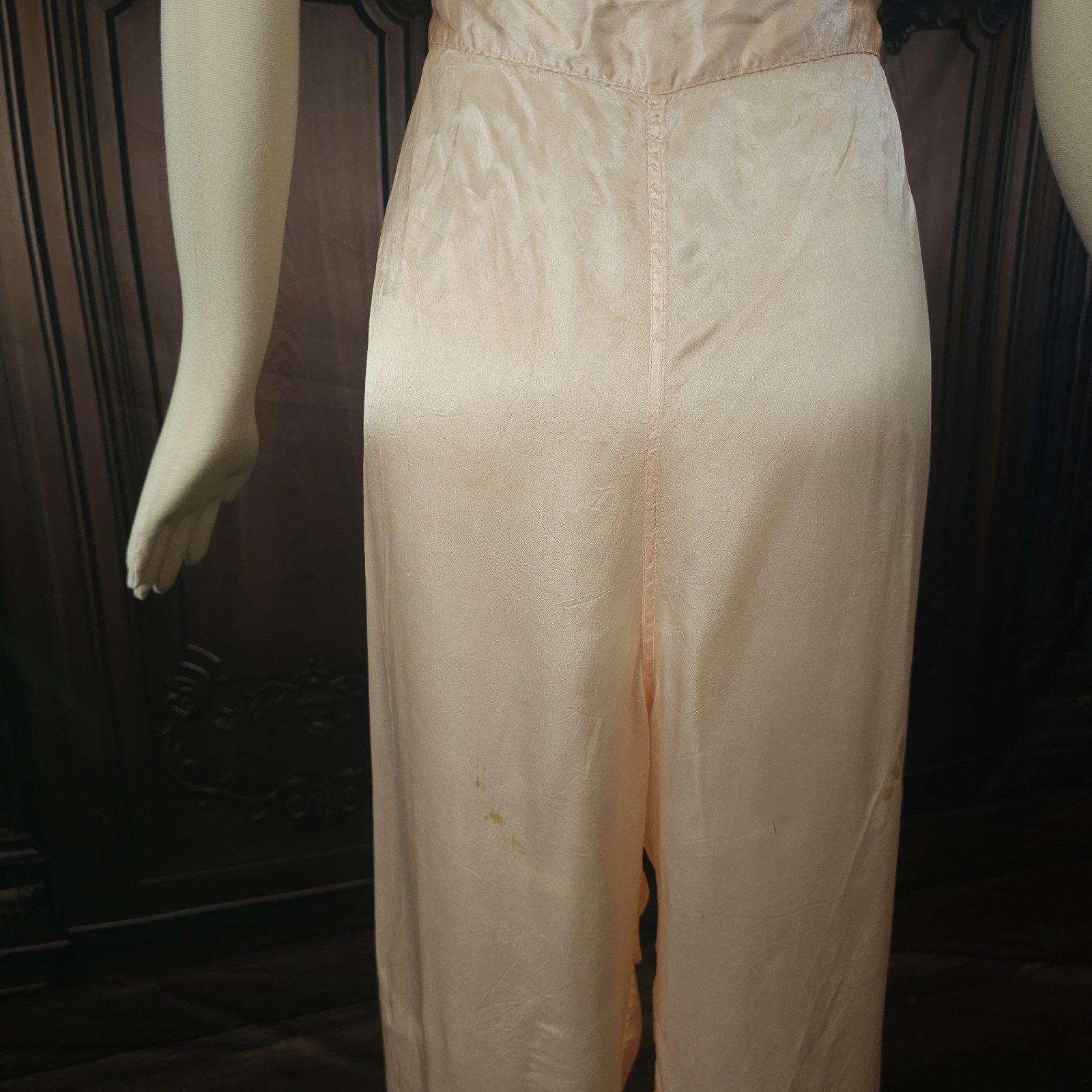 Antique Vintage 1930s Silk Pink Lingerie Beach Pa… - image 10