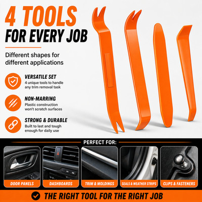 Set Verkleidung Innenraum Zierleisten tool Auto Demontage Werkzeug 4PCS Orange
