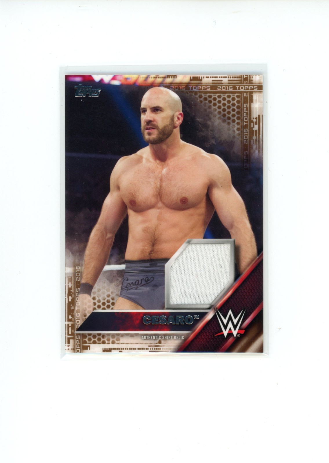 2016 Topps WWE Cesaro Bronze Authentic Shirt Relic 13/50