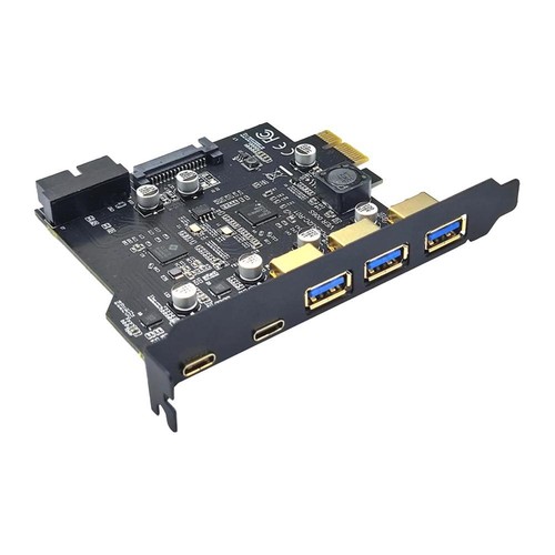 Hub PCIe 5 Ports Pci-e vers USB 3.0 Contrôleur Riser Carte PCIe - Photo 4/4