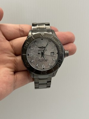 Invicta Pro Diver Ocean Ghost Wrist Watch-Gun Metal w/ Meteorite Dial-Swiss Made