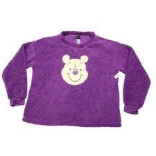 Disney Winnie The Pooh Fleece Sweatshirt Purple Kids Youth Medium 8-10 Sweater
