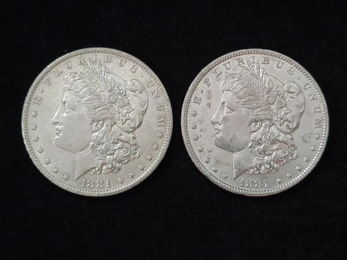 1881-O & 1881-O Morgan Silver Dollars XF-AU #2 NICE!