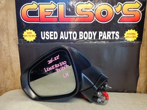 2020-2022 Lexus RX350 RX450h Left side LH Mirror w/camera Blind Spot OEM. Black