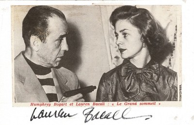 Lauren Bacall & Humphrey Bogart "THE BIG SLEEP" AUTOGRAPH Signed ...