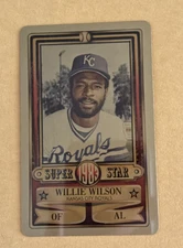 1983 PERMA GRAPHIC=GOLD=SUPER-STAR #-333 WILLIE WILSON=KANSAS CITY ROYALS