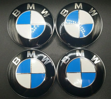 4 COPRIMOZZO BMW 68 MM CERCHI LEGA BMW SERIE 1 2 3 4 5 TAPPI LOGO ORIGINALE