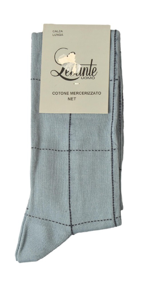 UN PAIO calze LEVANTE uomo lunga calzino sottoginocchio misto cotone art.NETLUNG