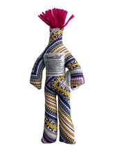 DAMMIT DOLL, Voodoo Lines Stripes Stress Relief Gag Swear Gift 12" NWT
