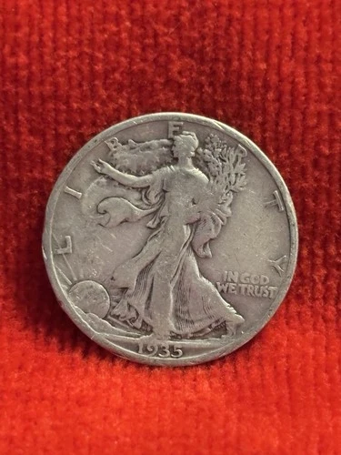 1935 Walking Liberty Half Dollar Silver Coin Philadelphia