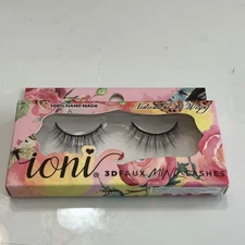 IONI 3D 100% HANDMADE FAUX MINK LASHES NEW IN BOX 686602 X 2 Pairs- Read Info