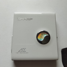 Sharp MD-DS30-W White MiniDisc Player Tested Working Only Player No Battery Used