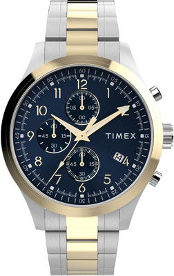 Timex Men'S Chronograph Quartz Watch with a Stainless Steel Strap Trend