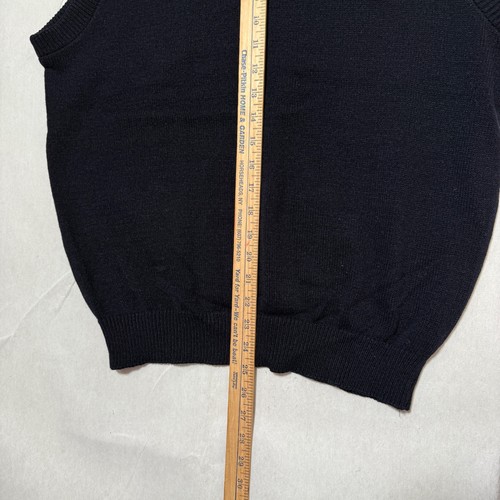Vintage Andrew Rohan Edwards Made In USA Notre Dame Maglione Gilet Nero - Foto 6 di 6