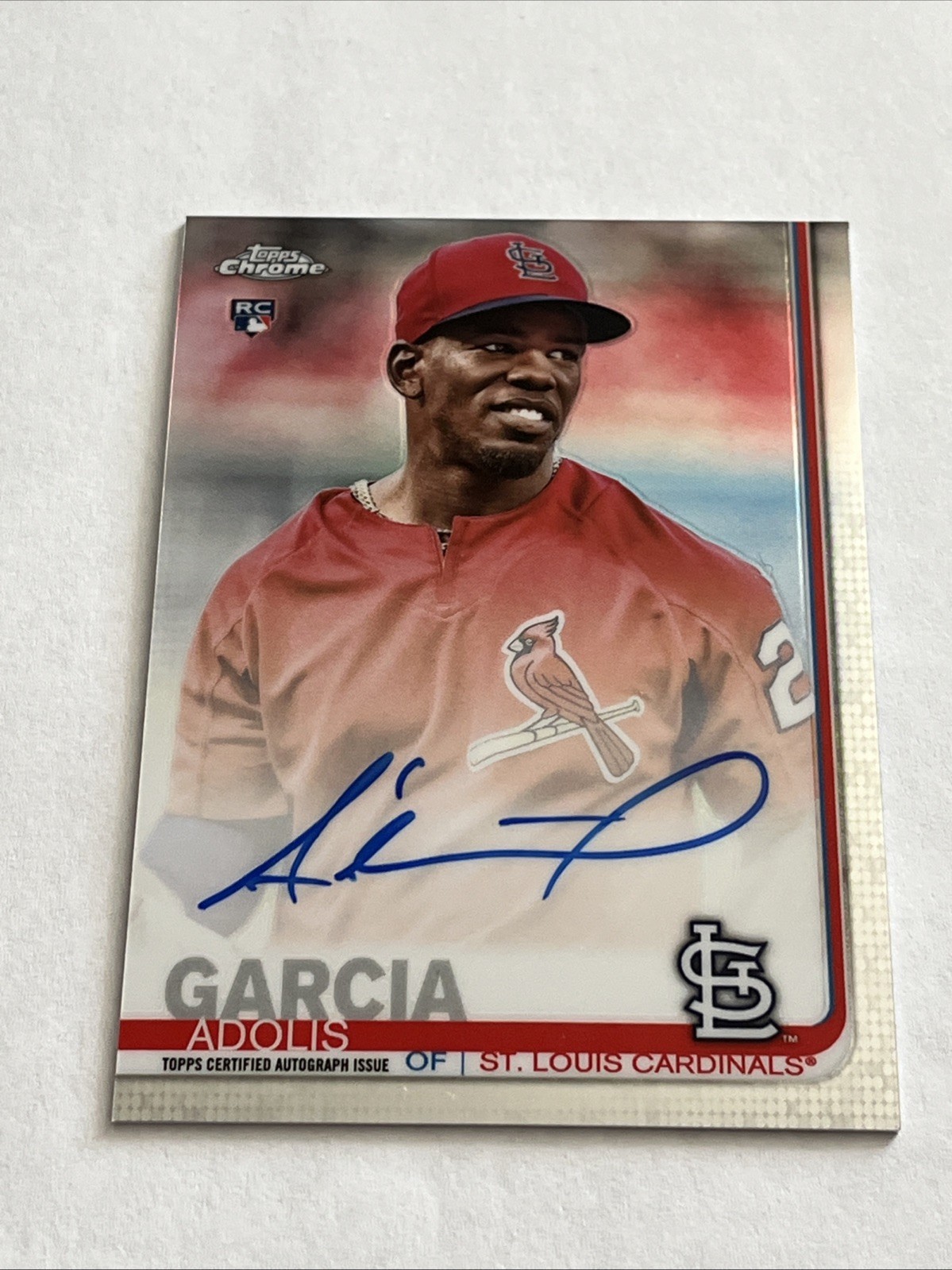 2019 Topps Chrome Adolis Garcia Autograph Rookie Card RC Auto Texas Rangers!