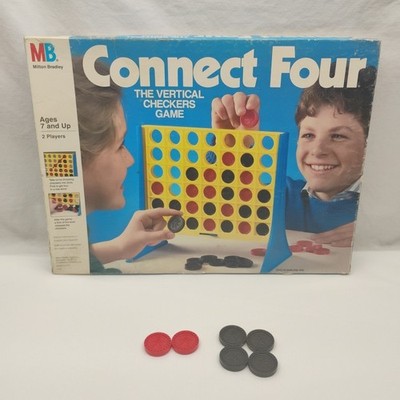 Vtg 1986 Connect 4 Four Replacement Game Pieces Parts 2 Red 4 Black Eagle Star