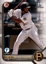 Maikol Escotto 2022 Bowman 1st Edition 1st #BPPF-52 Pittsburgh Pirates