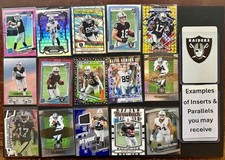 Las Vegas Raiders Football Card Lot 25 Cards Rookie Cards Inserts NFL Team Pack