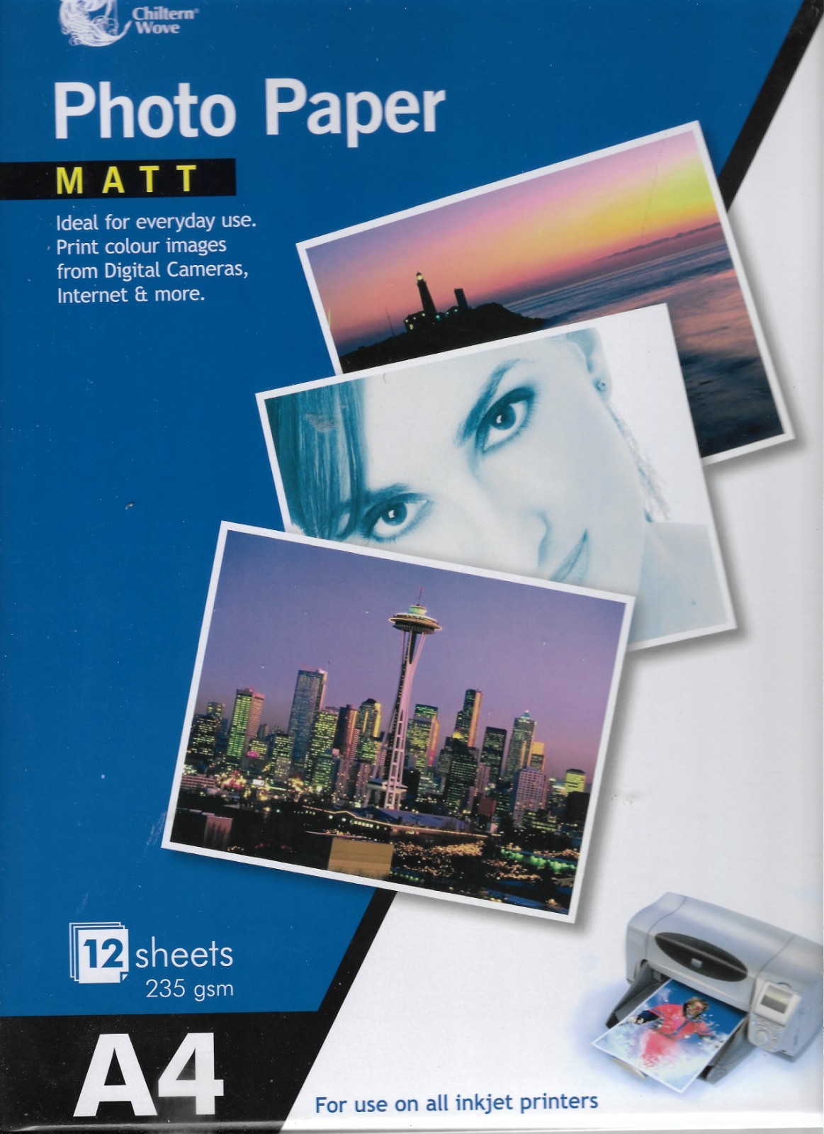 Photo paper A4 matt 12 sheets.