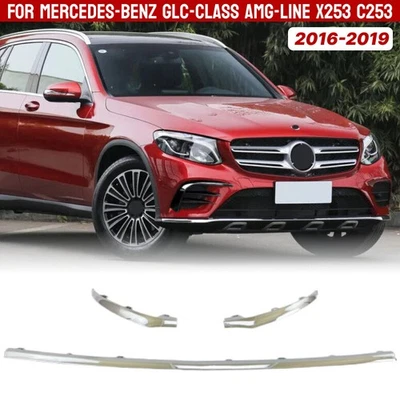 Pare-Choc Avant Chromé Pour Mercedes-Benz GLC-Class AMG-Line X253 C253 2016-19 - Photo 1/4