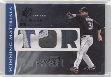 2008 SPx Winning Materials Team Dual Patch /25 AJ Burnett #WM-AB Dual Patch 2rz