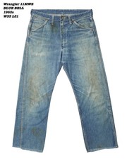 Wrangler 11MWZ Blue Bell Denim Pants USA 1960s W33 L31 Vintage Jeans