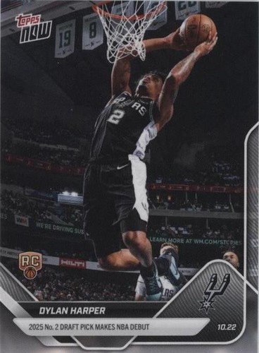 2025-26 Topps Now NBA 7 Dylan Harper San Antonio Spurs RC 2nd Pick 