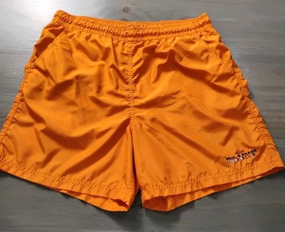 Paul & Shark Yachting Swim Trunks Men's Medium Orange Logo Lined Shorts Italy
