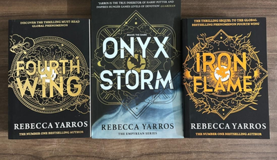 Onyx Storm + Iron Flame + Fourth wing by Rebecca Yarros Paperback